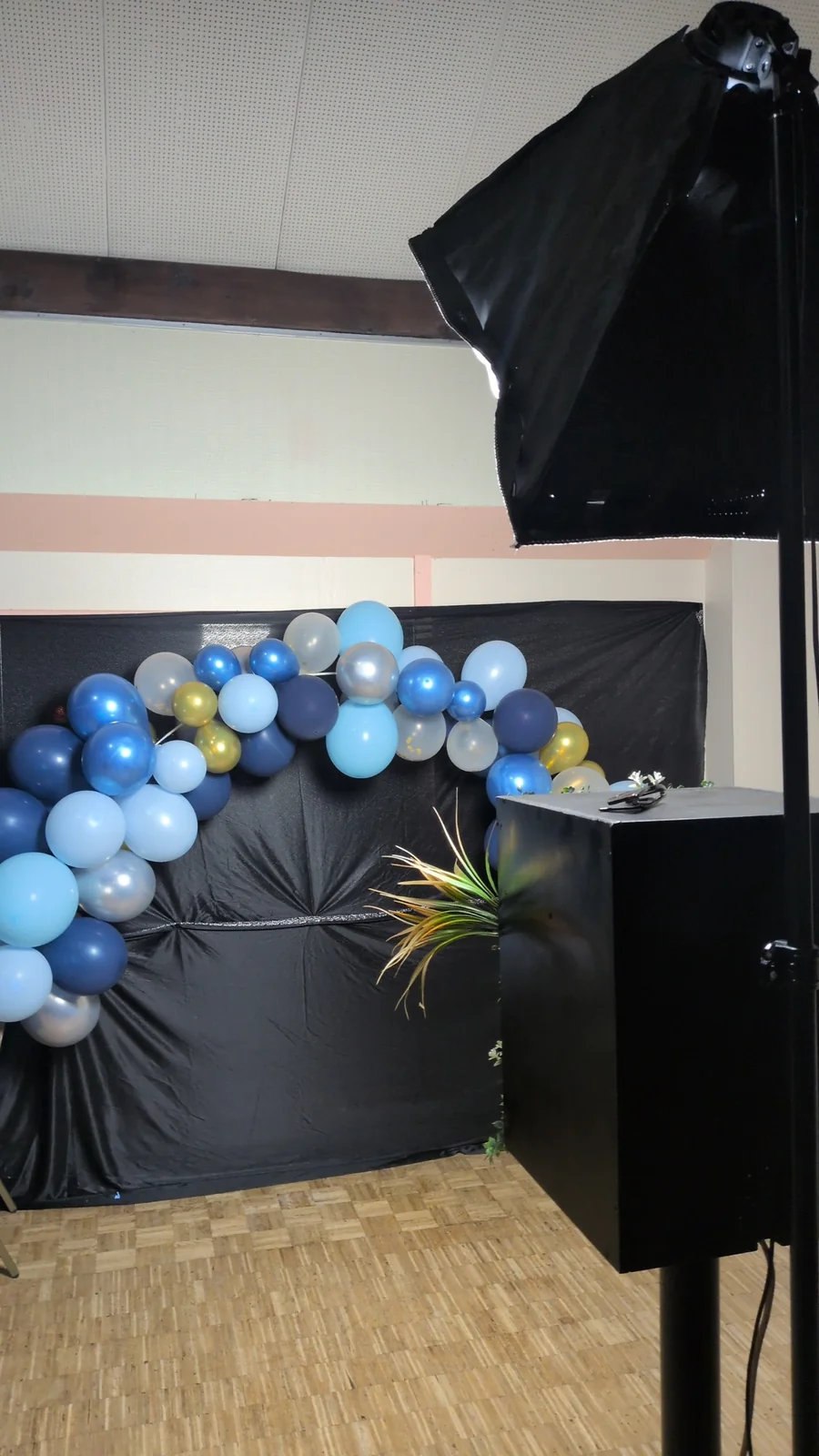 Installation de photobooth en salle des fêtes