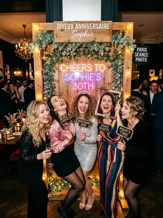 Soirée d'entreprise et ambiance festive avec le photobooth