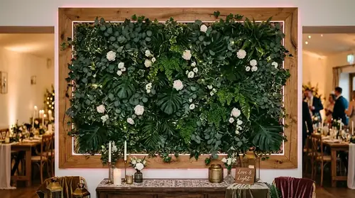 Design bois naturel pour photobooth mariage à Cergy